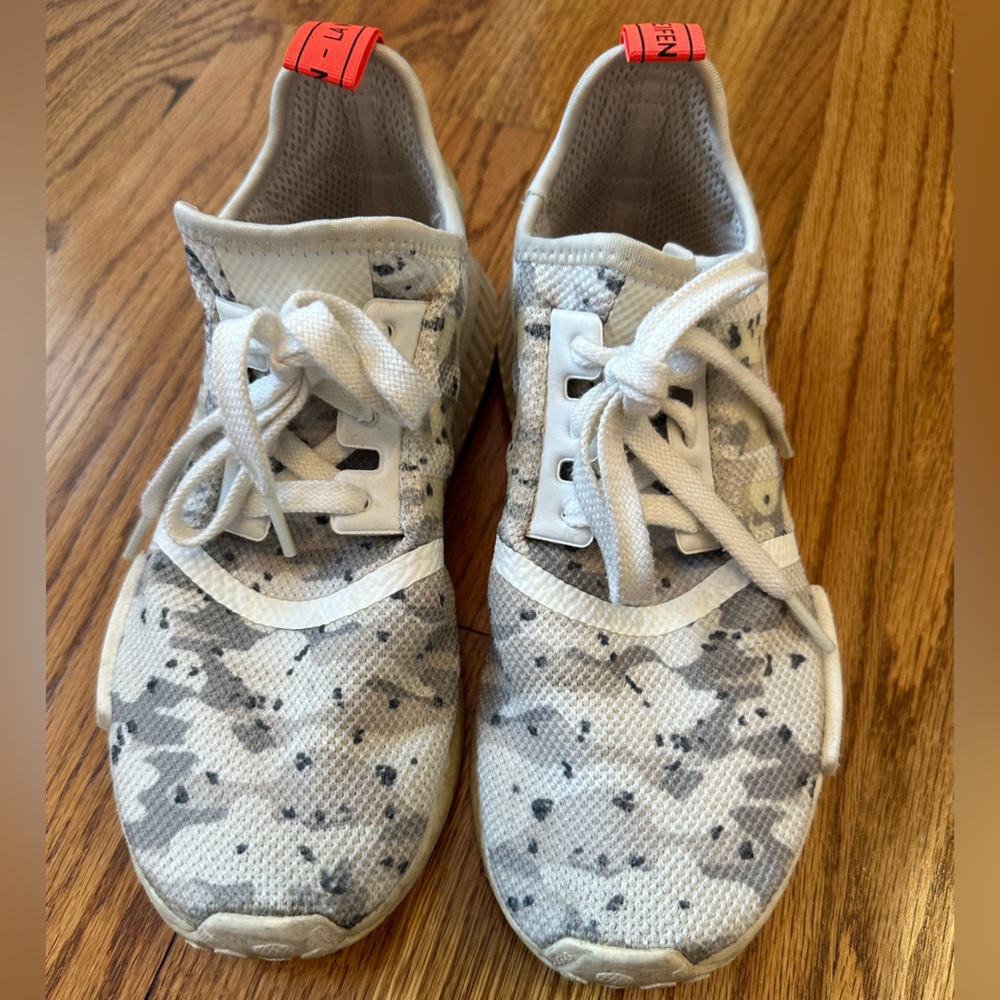 Adidas Camo and Neon Orange NMD’s